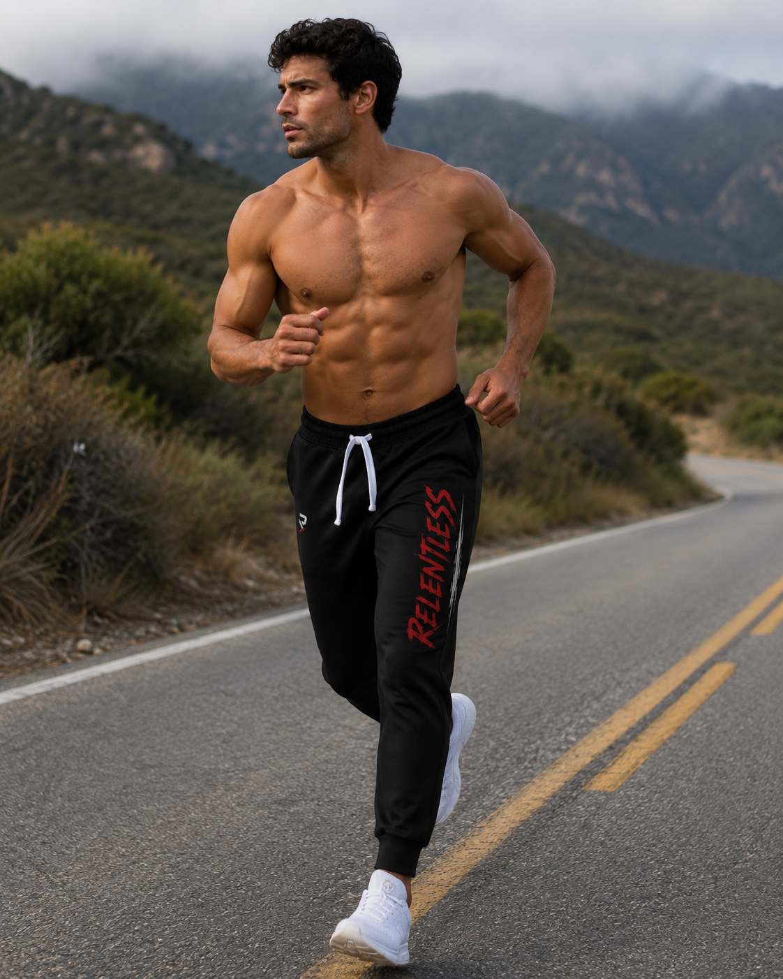Relentless Athletic Joggers — Black Performance Track Pants