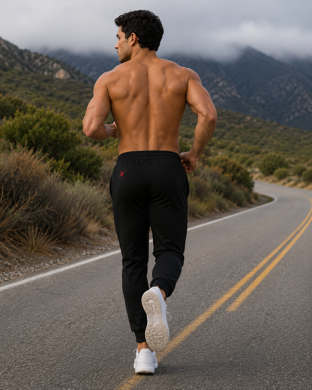 Relentless Athletic Joggers — Black Performance Track Pants