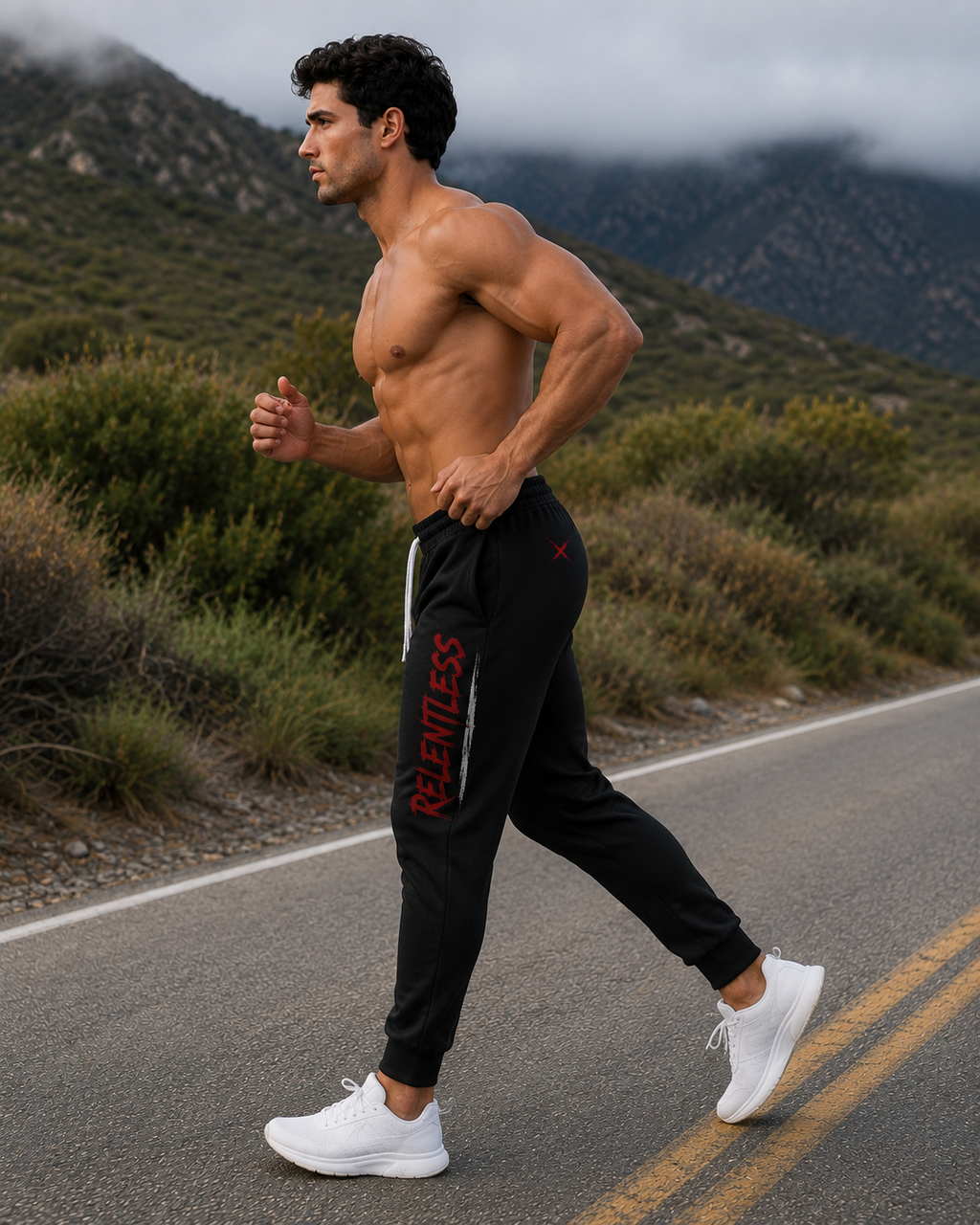 Relentless Athletic Joggers — Black Performance Track Pants