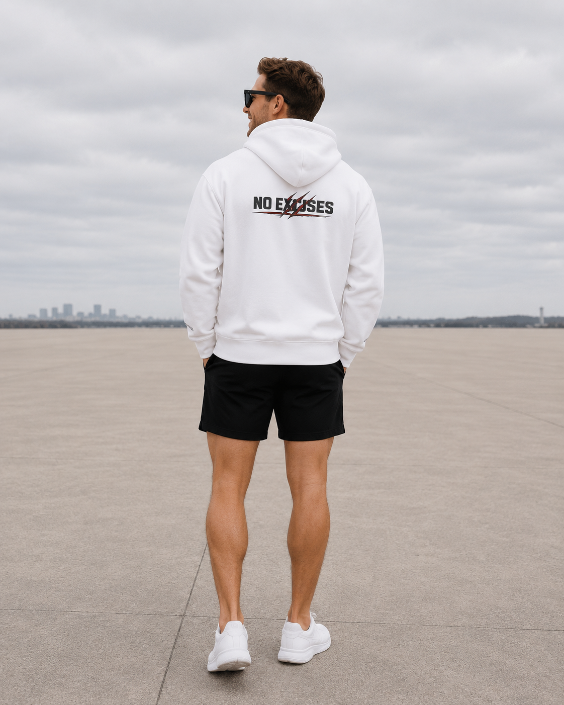 No Excuses Hoodie — Minimalist Motivational Pullover