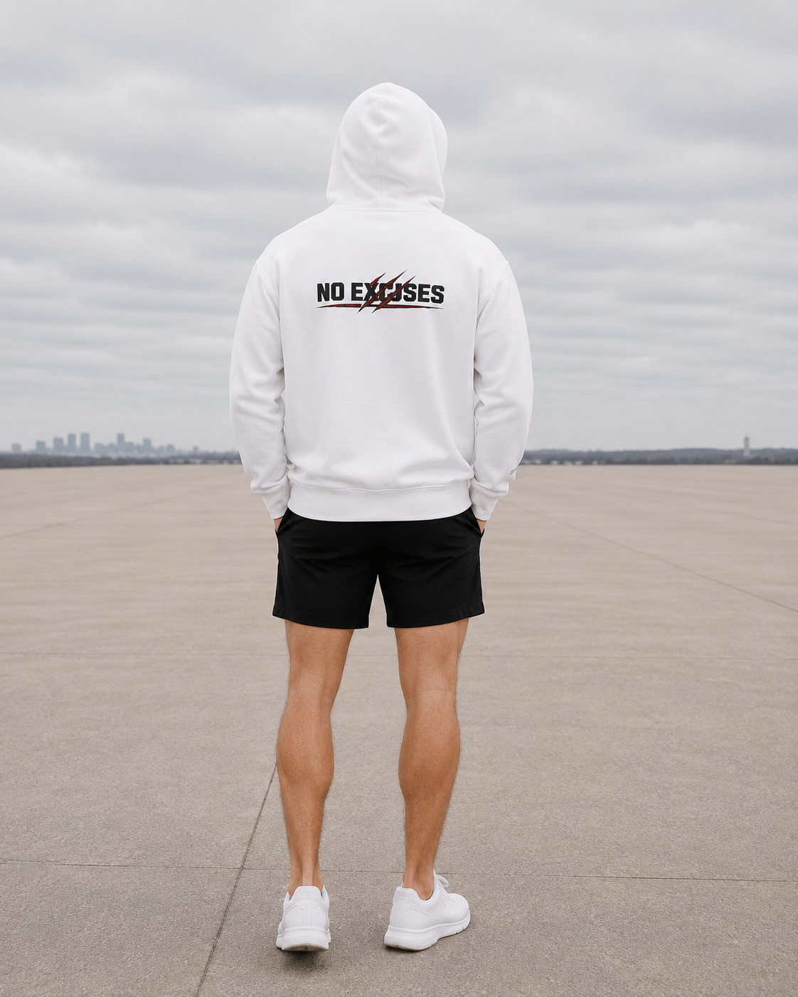 No Excuses Hoodie — Minimalist Motivational Pullover