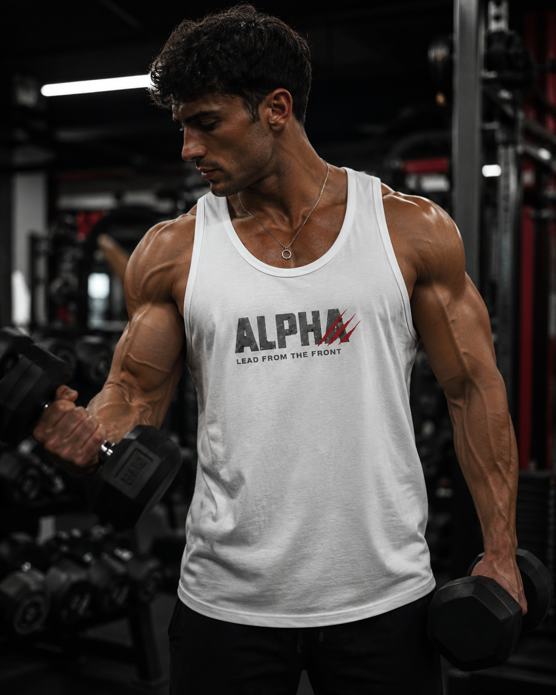 Alpha "Lead From The Front" Tank Top — Military-Inspired Men's Fitness Tank