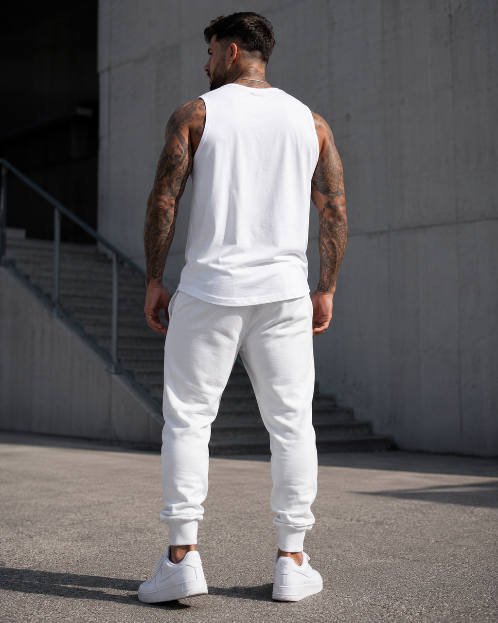 Ripped Edge Athletic Joggers — Bold Graffiti Side Logo