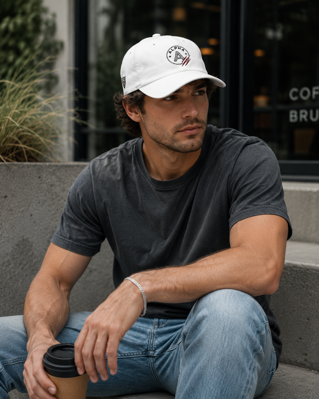 Alpha Dad Cap — Distressed 'Alpha' Emblem with Claw Marks