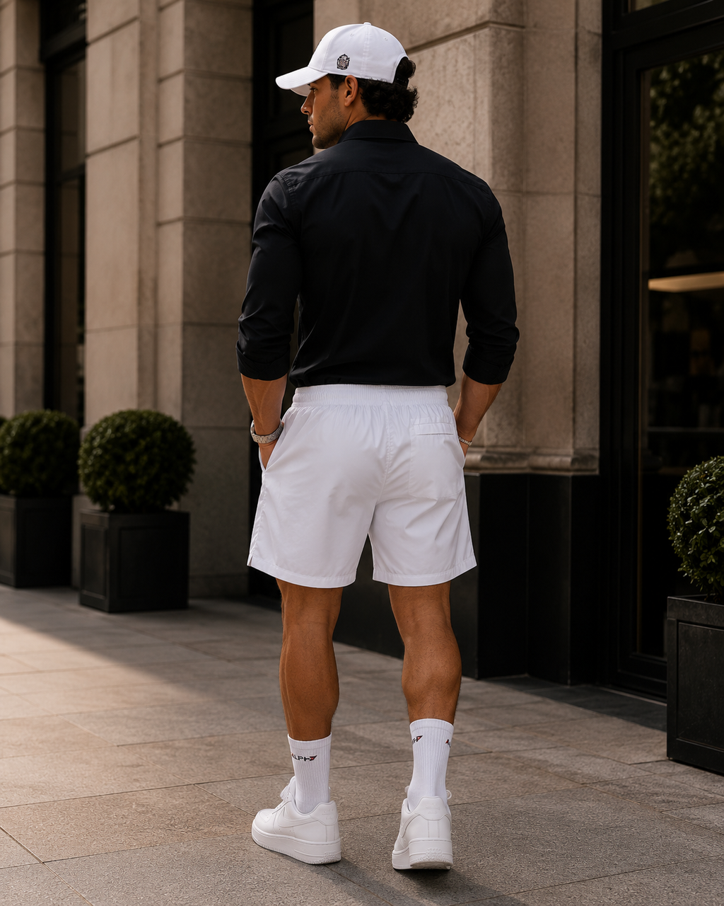 Alpha Wolf Jogger Shorts — Men’s Athletic Shorts with Wolf Graphic & Claw Marks