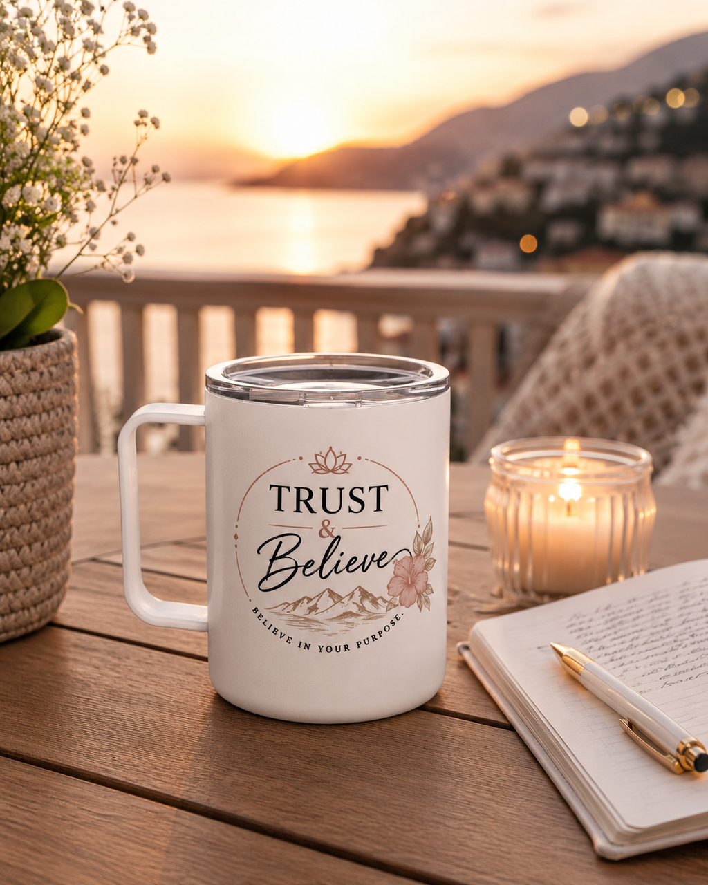 Trust & Believe Insulated Travel Mug — 10oz