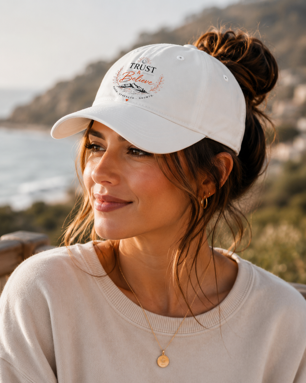 Trust & Believe Dad Cap – Inspirational Embroidered Baseball Hat