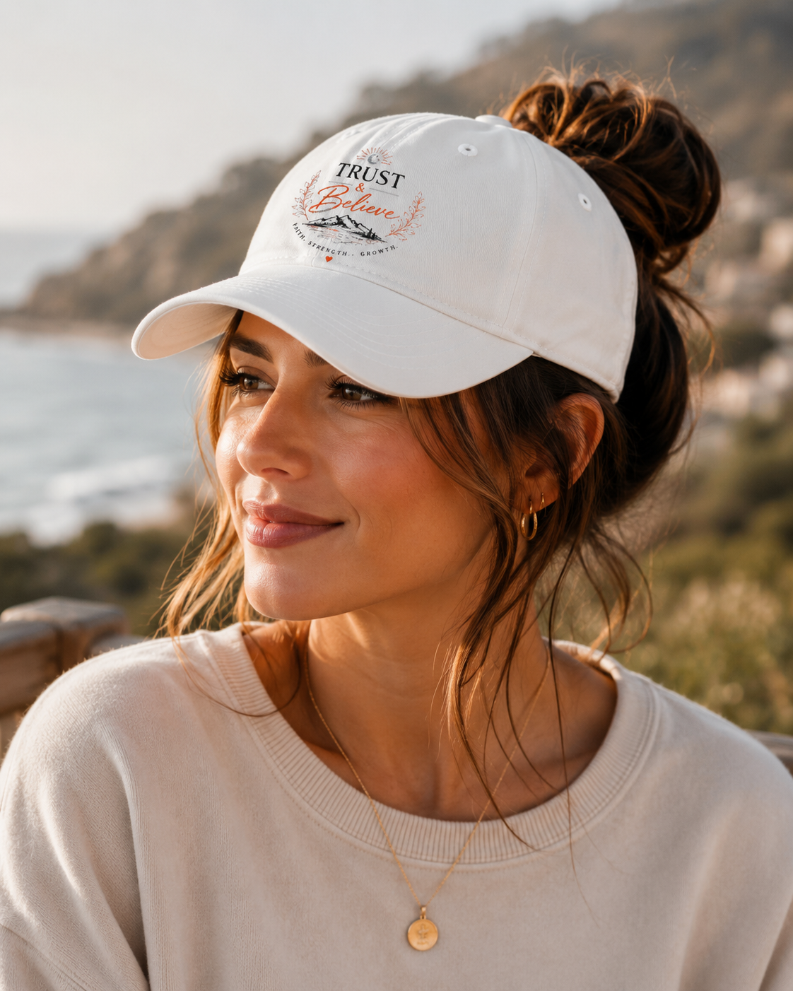 Trust & Believe Dad Cap – Inspirational Embroidered Baseball Hat