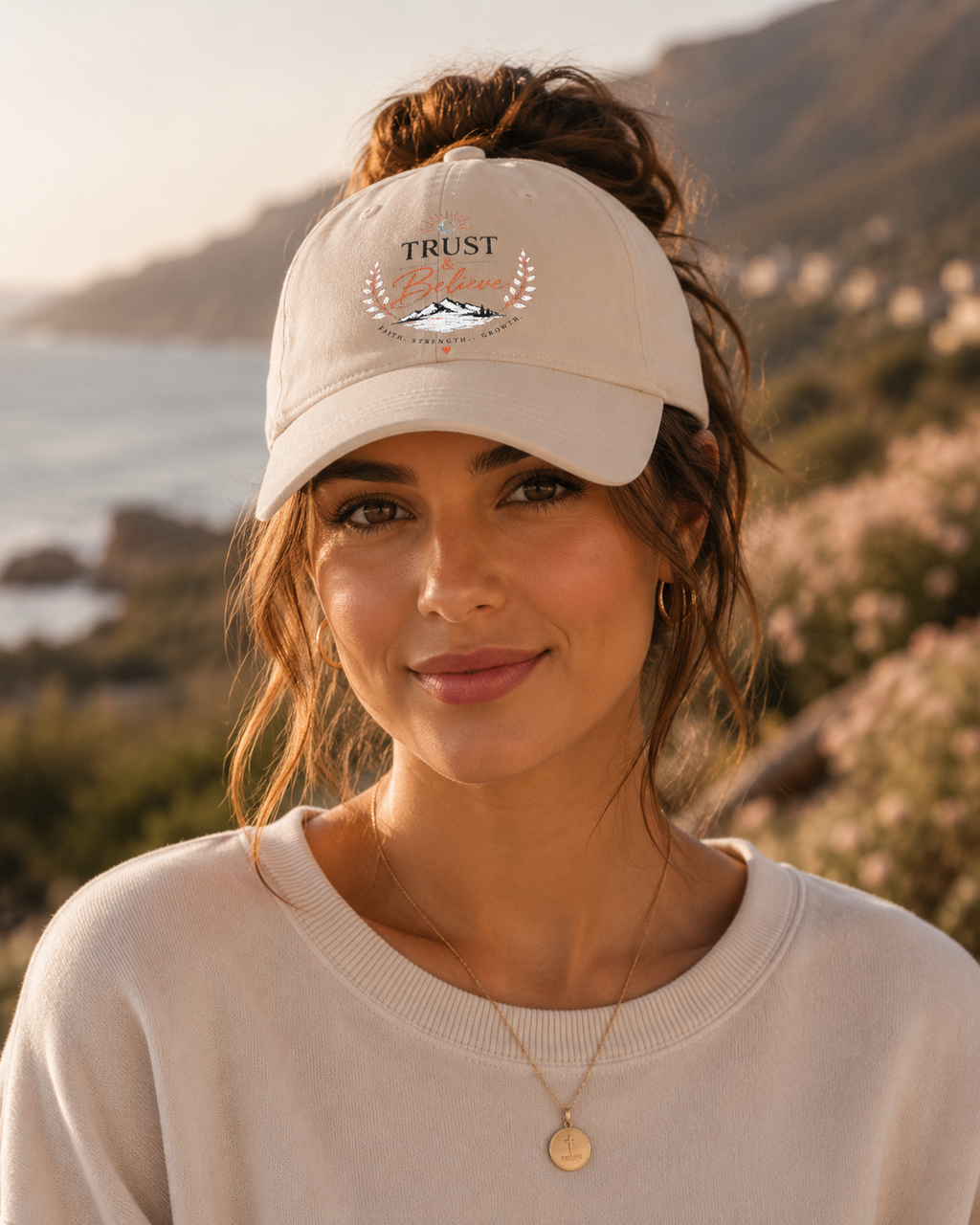 Trust & Believe Dad Cap – Inspirational Embroidered Baseball Hat