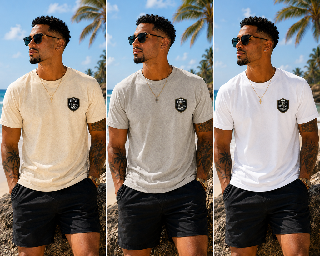 Trust & Believe Wave T-Shirt — Faith-Inspired Graphic Tee