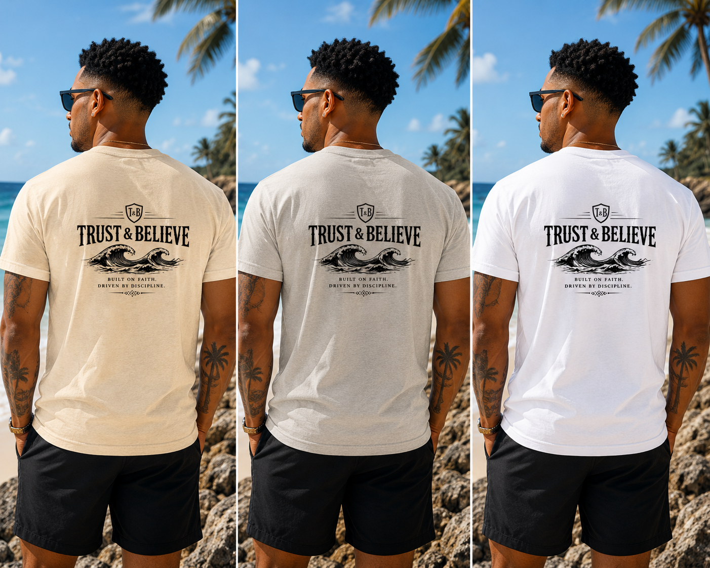 Trust & Believe Wave T-Shirt — Faith-Inspired Graphic Tee