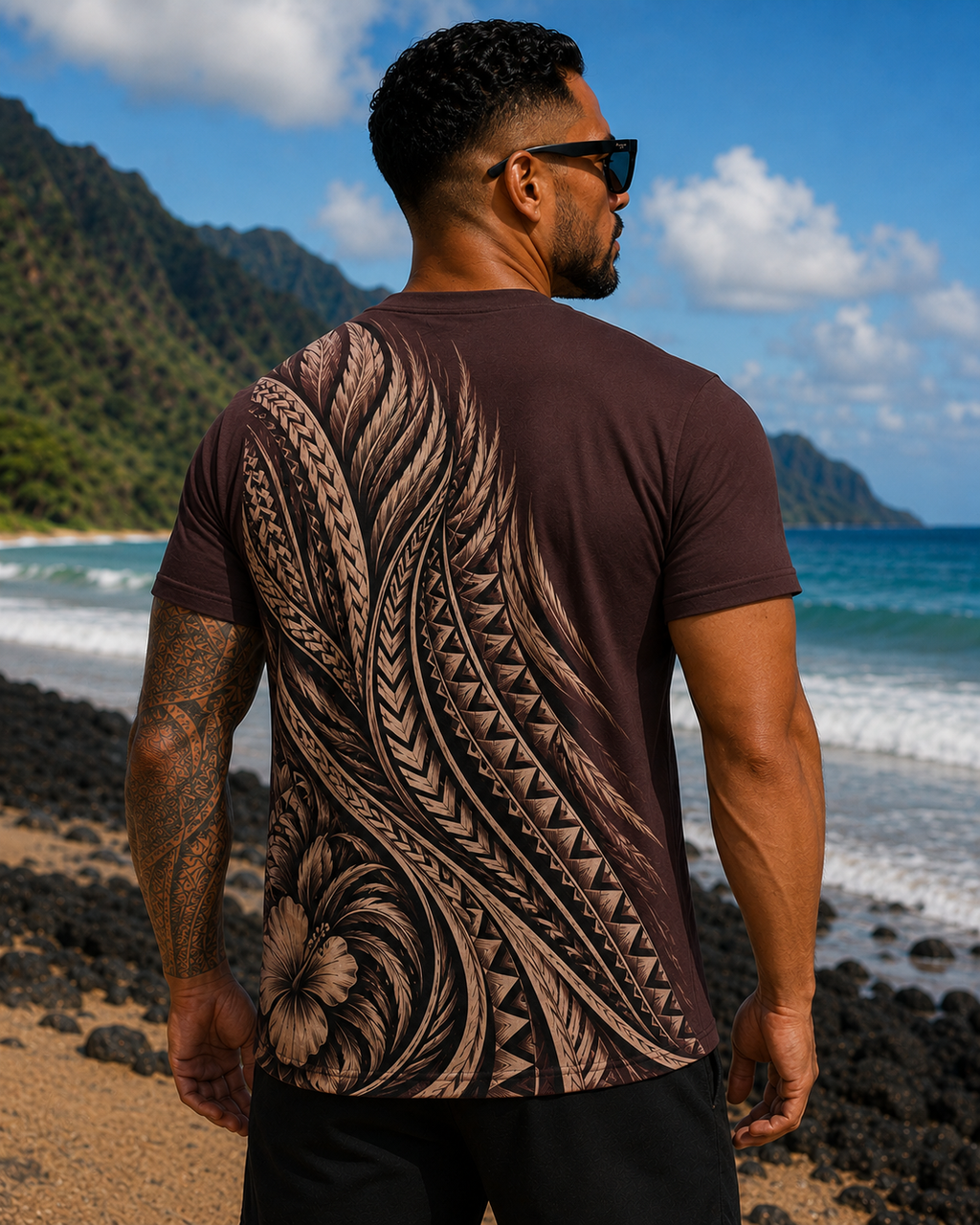 Mahogany Brown Mana Logo T‑Shirt — Minimal Outdoor Adventure Tee