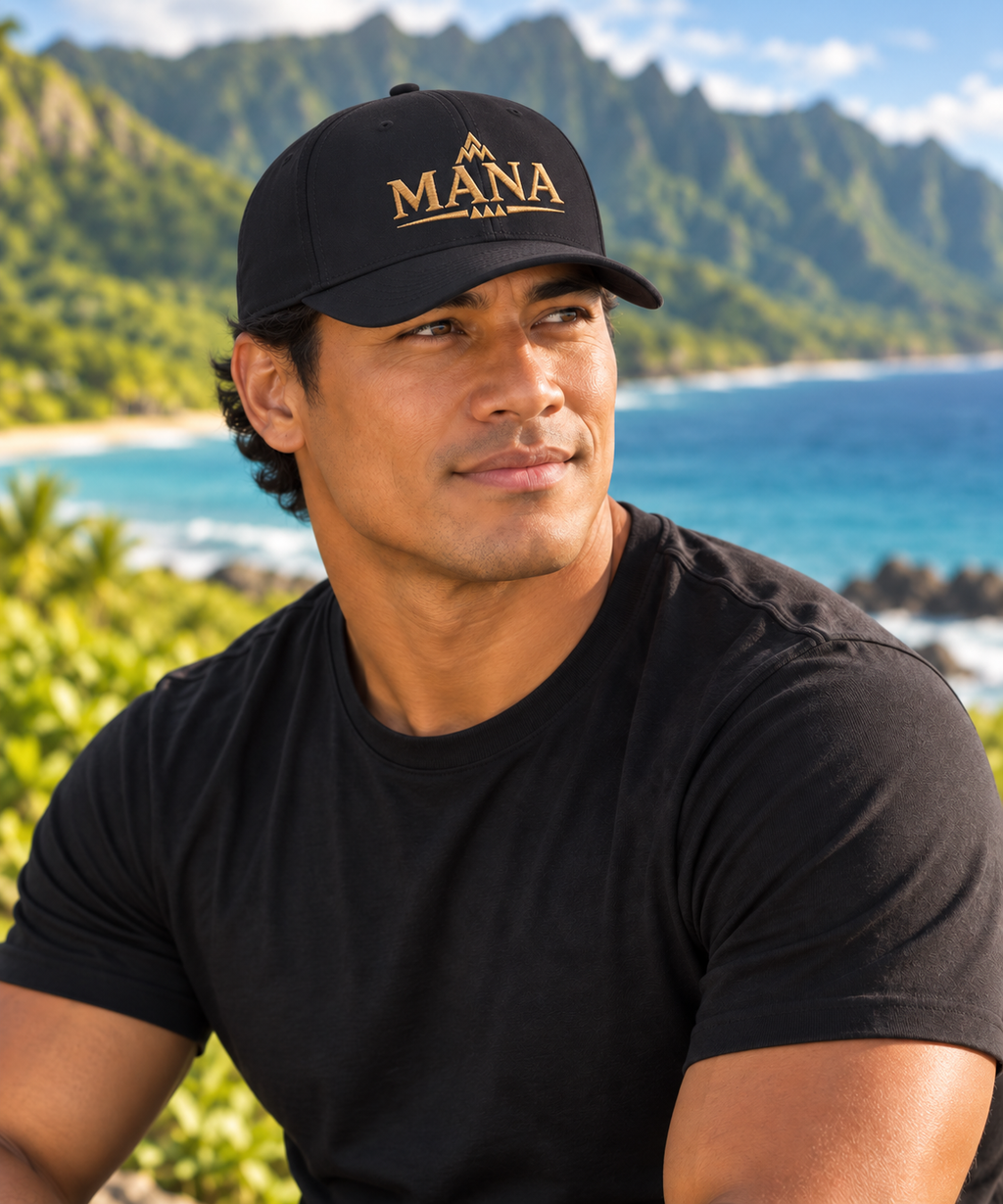 Mana Embroidered Baseball Cap — Gold Mountain Logo