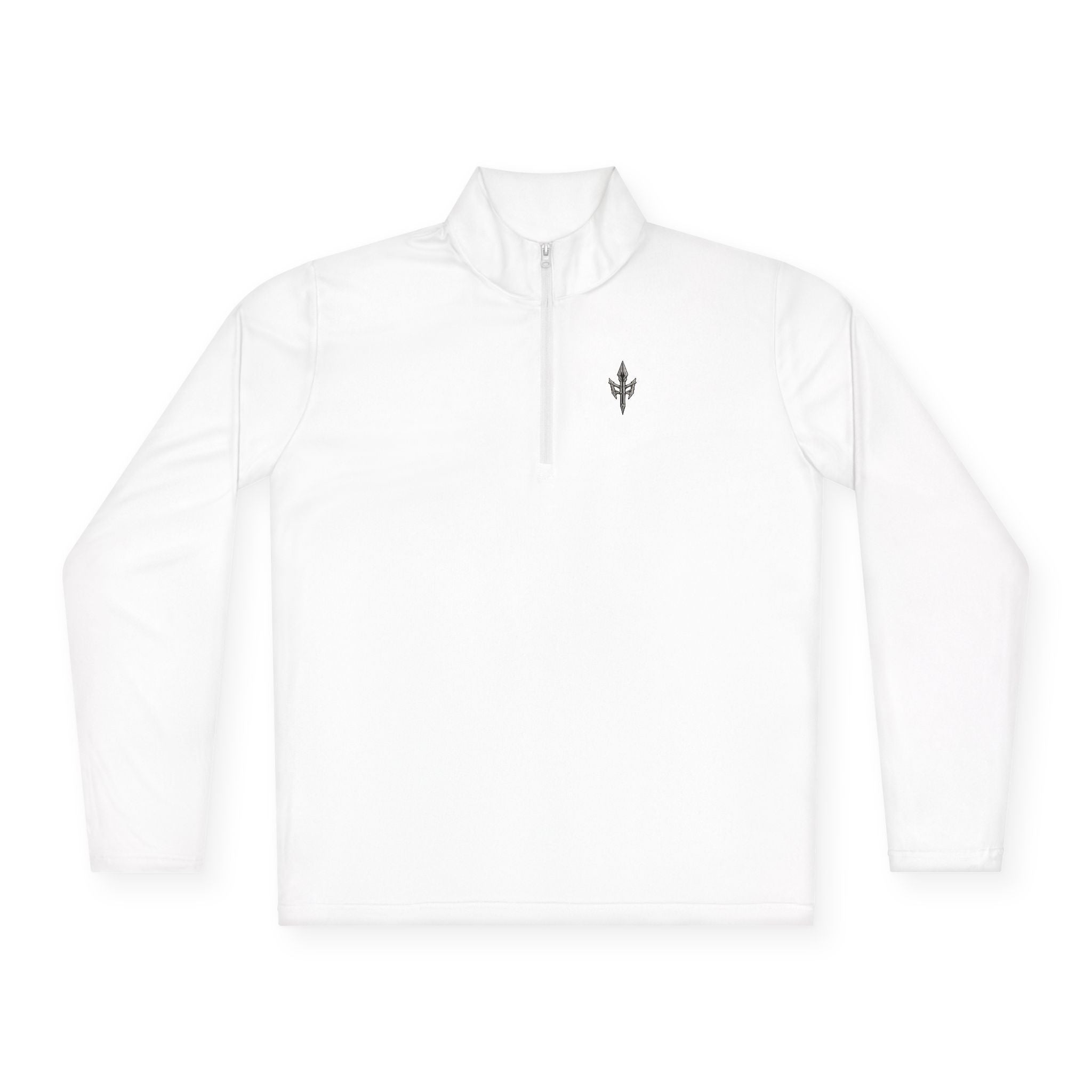 Relentless Quarter-Zip Pullover — Minimal Cactus Chest Logo & Bold Back Graphic