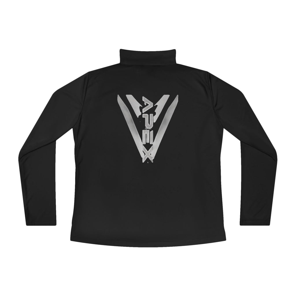 Ladies Quarter-Zip Pullover — Apex Reflective Logo Performance Top