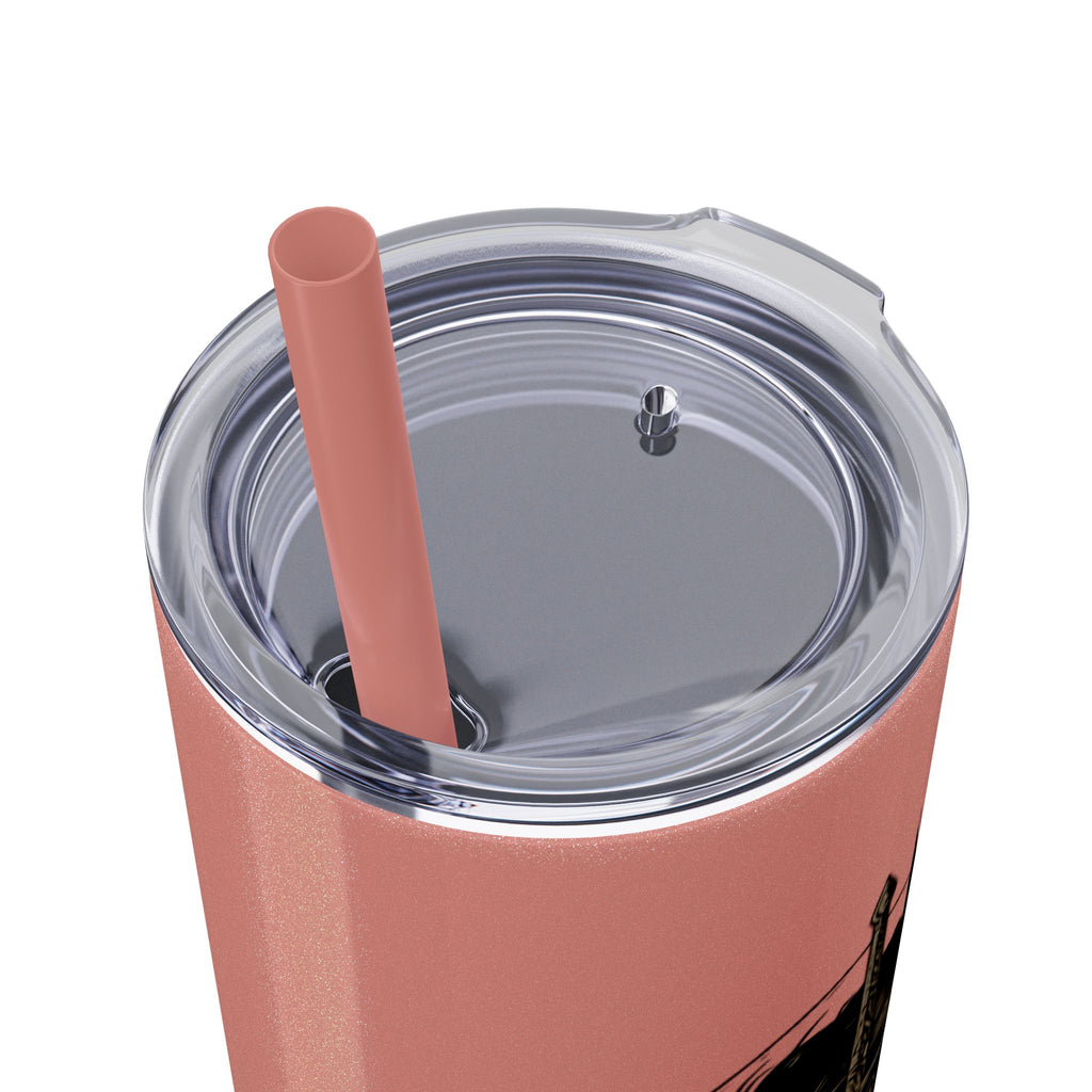 20oz Skinny Tumbler — “Built With Grace, Made of Steel” Warrior Woman Design