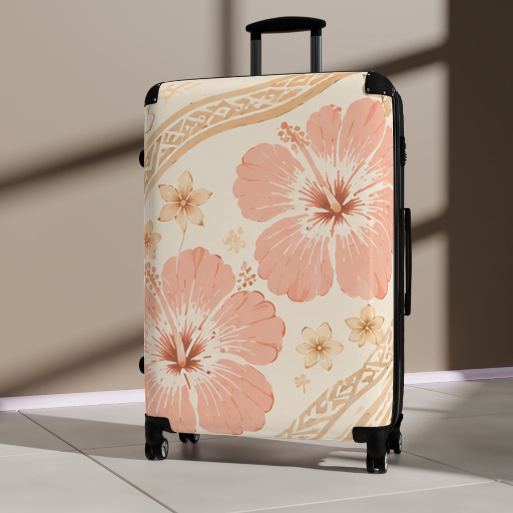Island Bloom Hibiscus Suitcase — Tropical Floral Travel Case