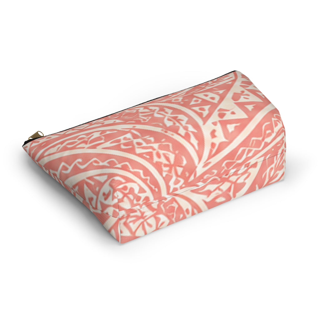Maui Pink Lau Ti Leaf Accessory Pouch — T‑Bottom Travel Case