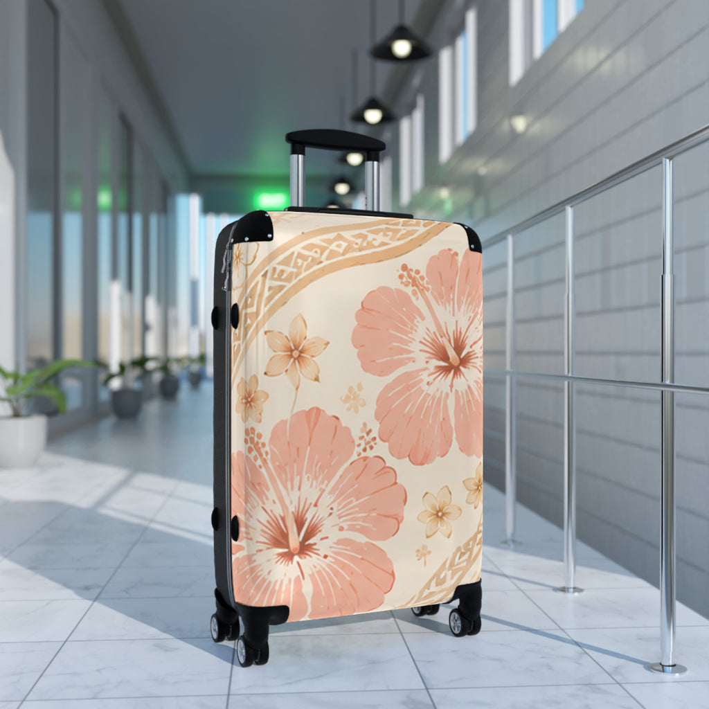 Island Bloom Hibiscus Suitcase — Tropical Floral Travel Case