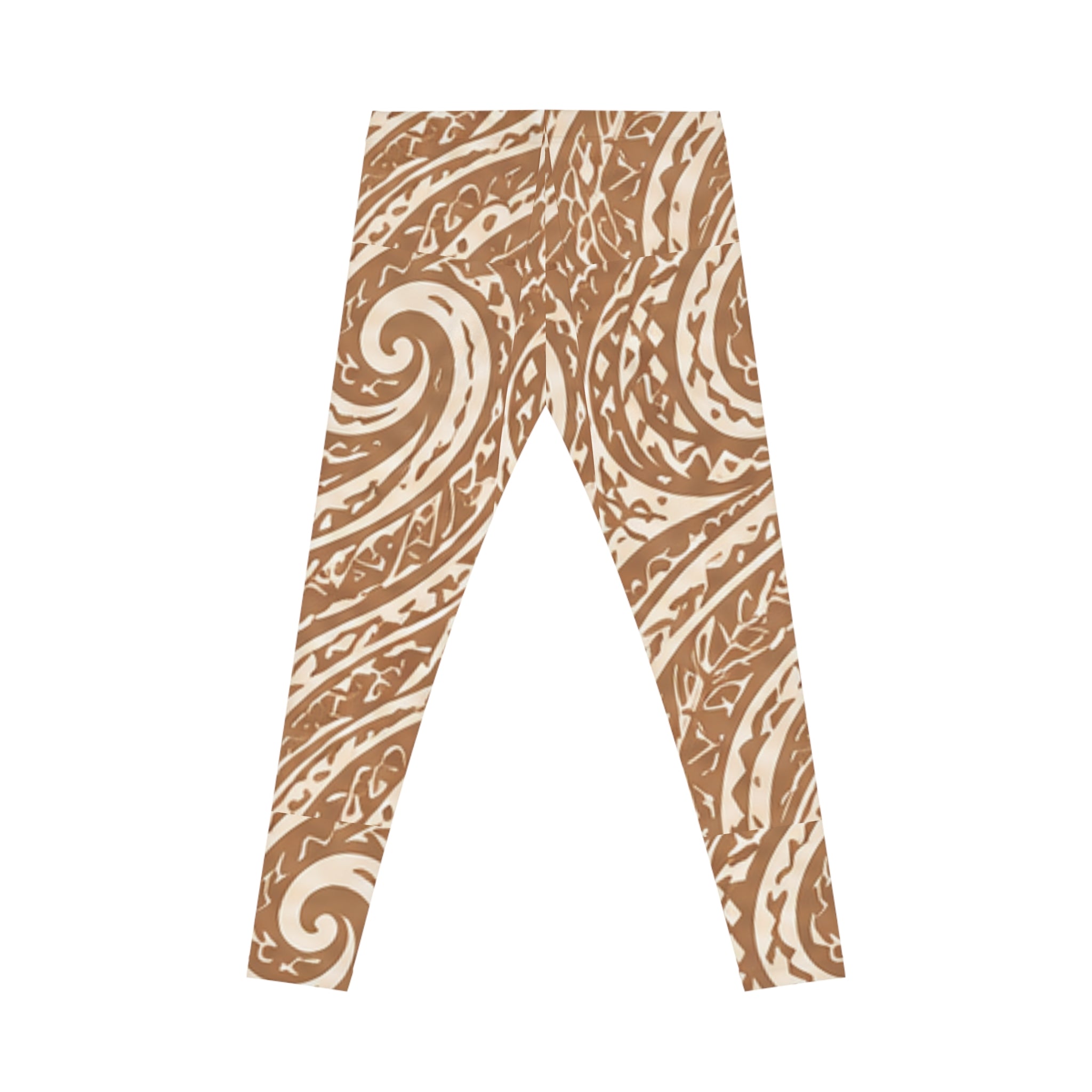 Coconut Tribal Casual Leggings — 'wai' Water-Inspired All-Over Print