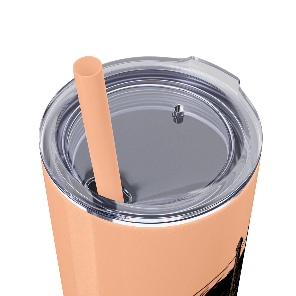 20oz Skinny Tumbler — “Built With Grace, Made of Steel” Warrior Woman Design