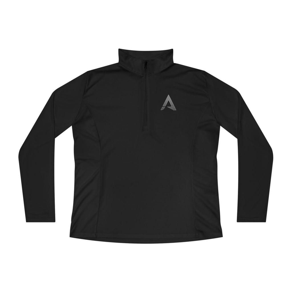 Ladies Quarter-Zip Pullover — Apex Reflective Logo Performance Top
