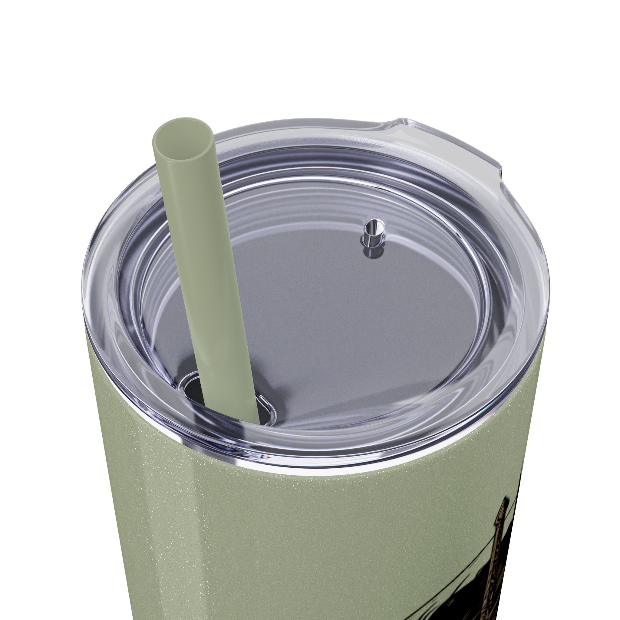 20oz Skinny Tumbler — “Built With Grace, Made of Steel” Warrior Woman Design