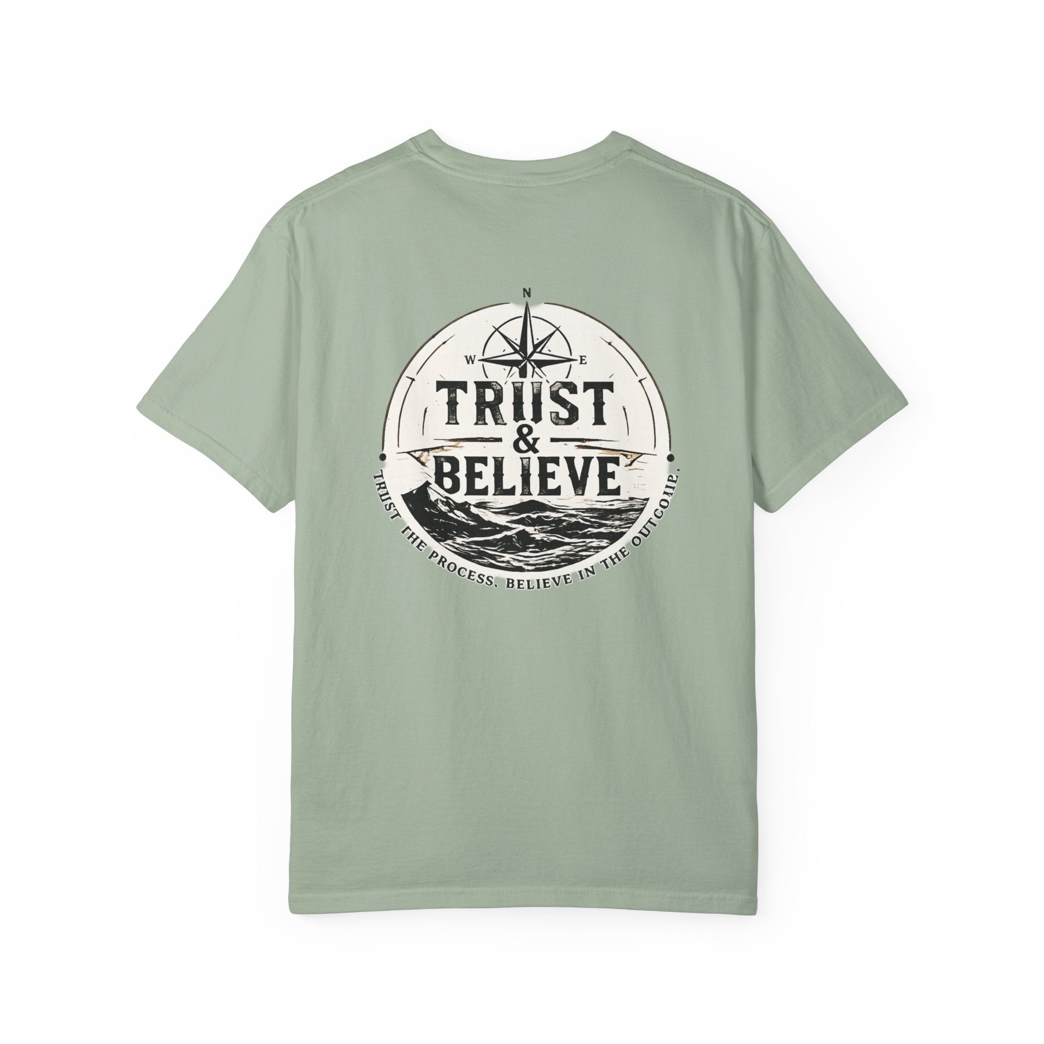 Trust & Believe Nautical Graphic T-Shirt — Compass Back Print