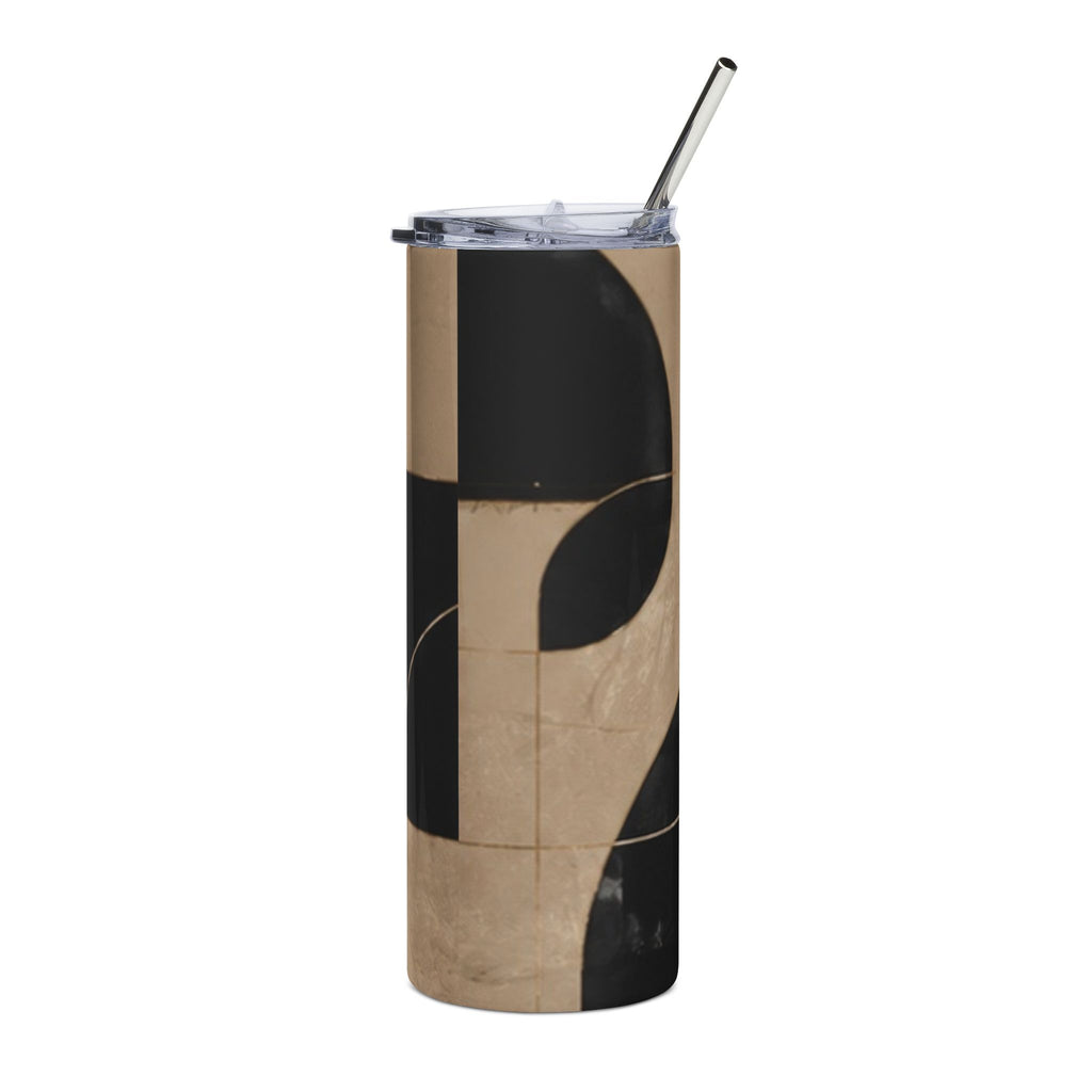 Geometric Minimal Luxury Stainless Steel Tumbler — 20oz