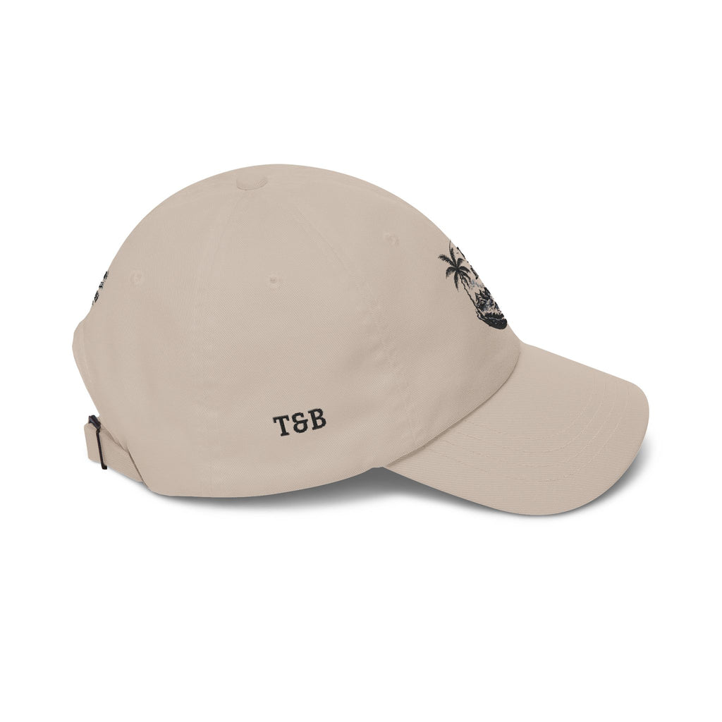 Dad Cap – "Trust & Believe" Palm Tree Wave Embroidered Hat