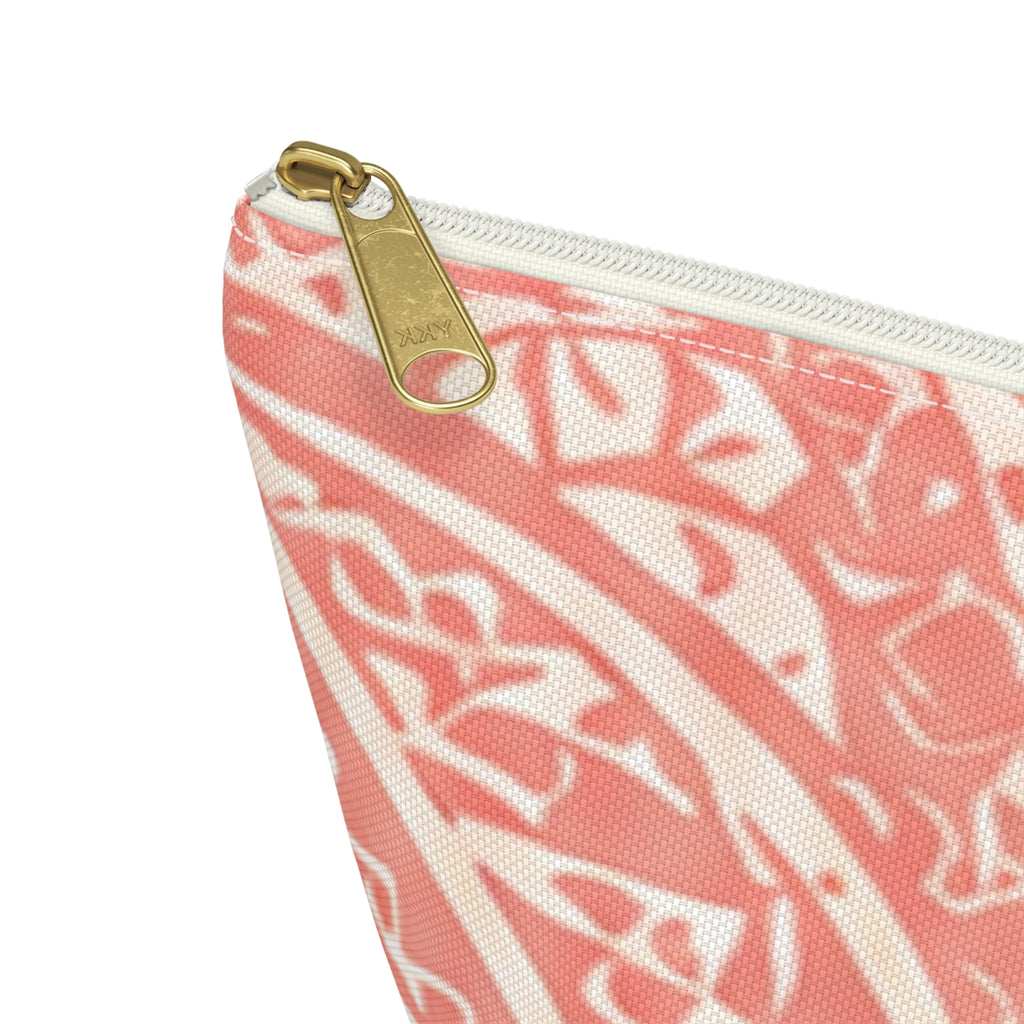 Maui Pink Lau Ti Leaf Accessory Pouch — T‑Bottom Travel Case