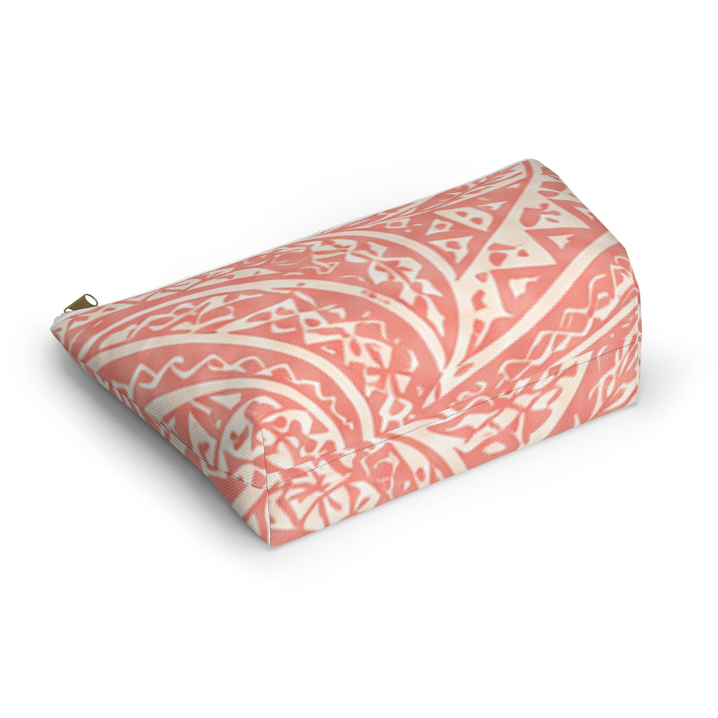 Maui Pink Lau Ti Leaf Accessory Pouch — T‑Bottom Travel Case