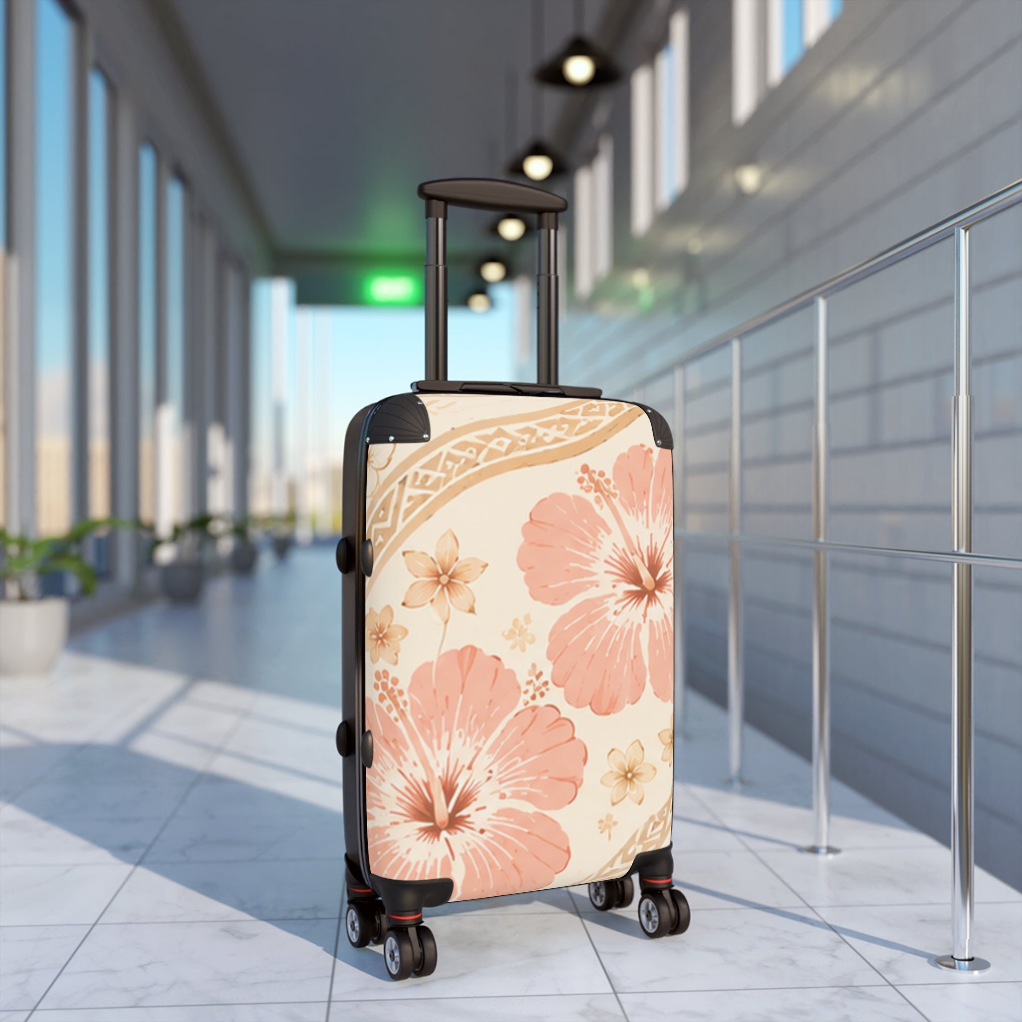 Island Bloom Hibiscus Suitcase — Tropical Floral Travel Case