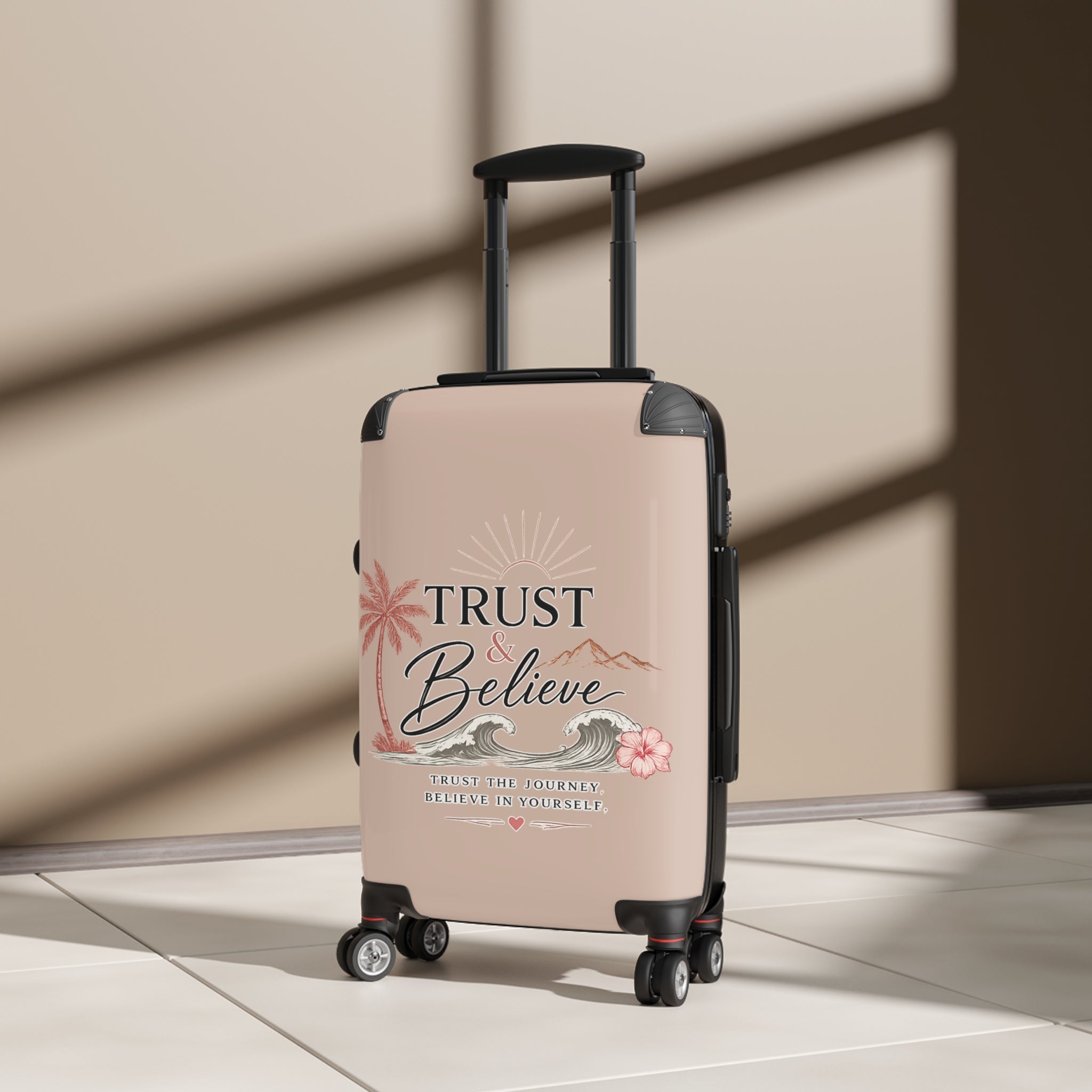 Suitcase — "Trust & Believe" Inspirational Travel Luggage