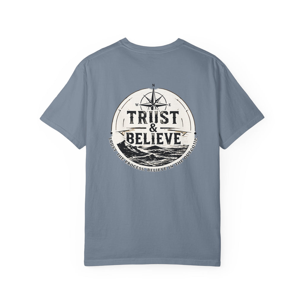 Trust & Believe Nautical Graphic T-Shirt — Compass Back Print