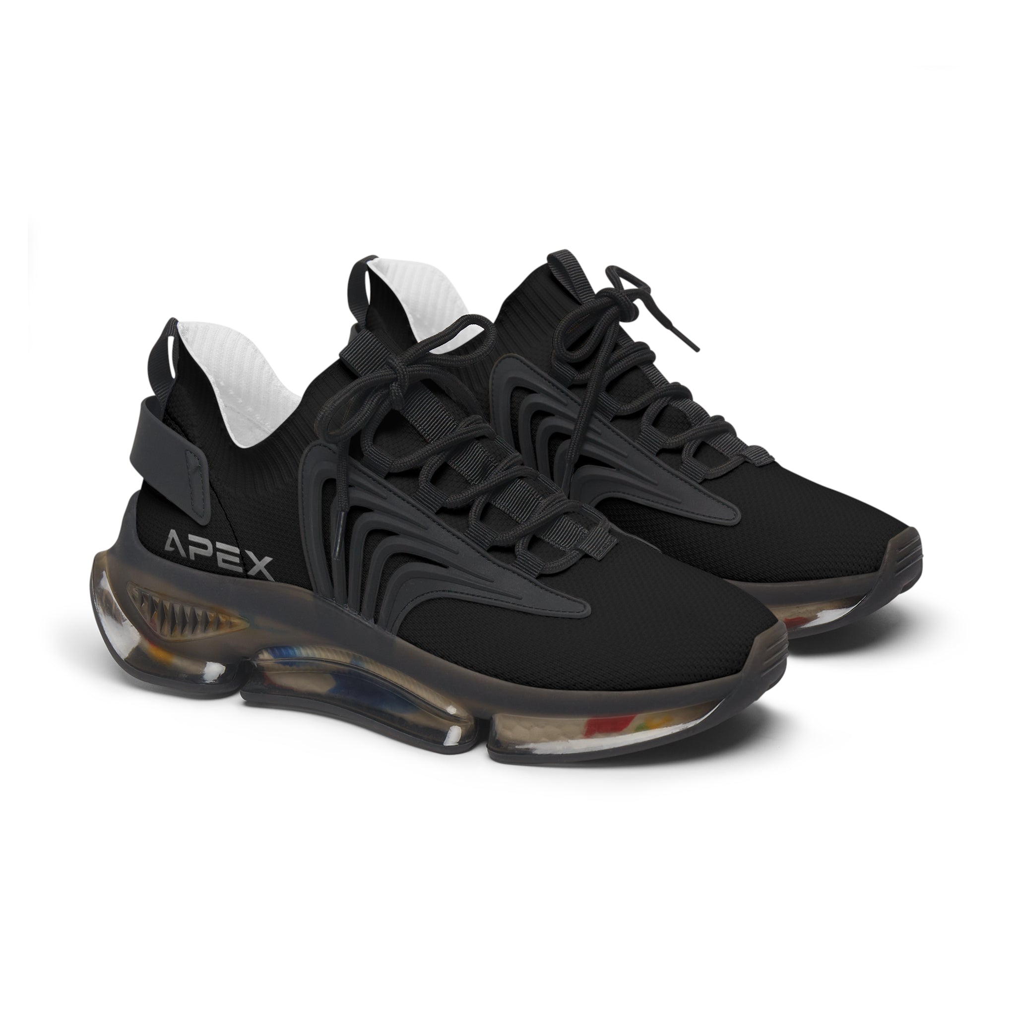 Apex Women's Black Mesh Sneakers — Lightweight Breathable Running Shoes