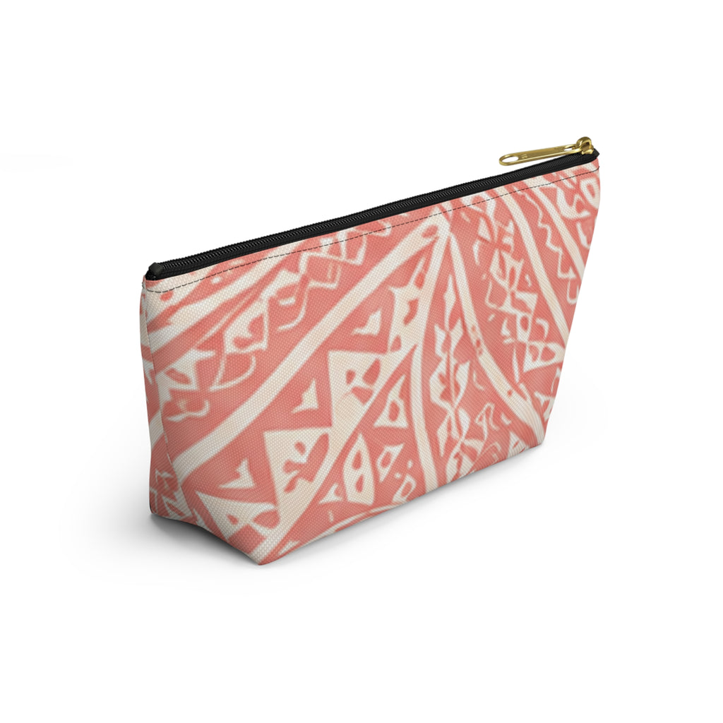 Maui Pink Lau Ti Leaf Accessory Pouch — T‑Bottom Travel Case