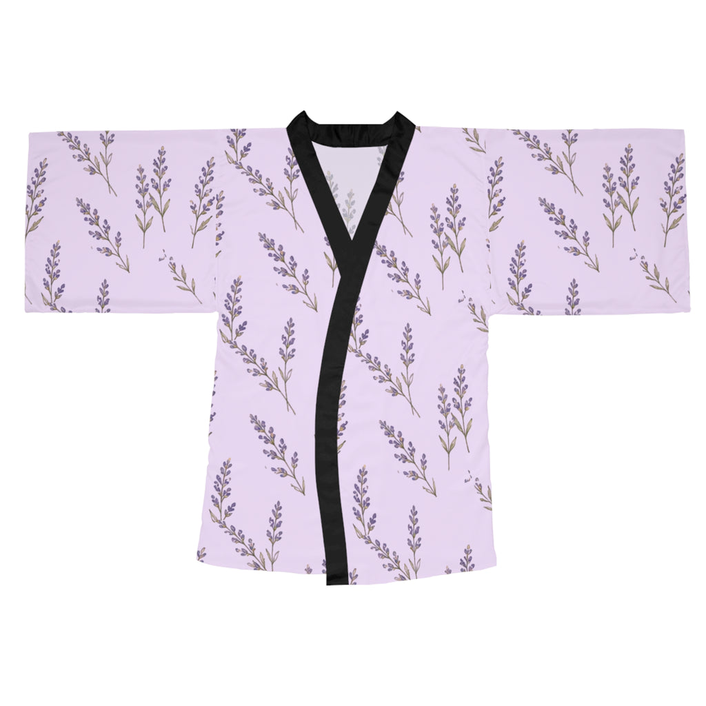Lavender Sprig Kimono Robe