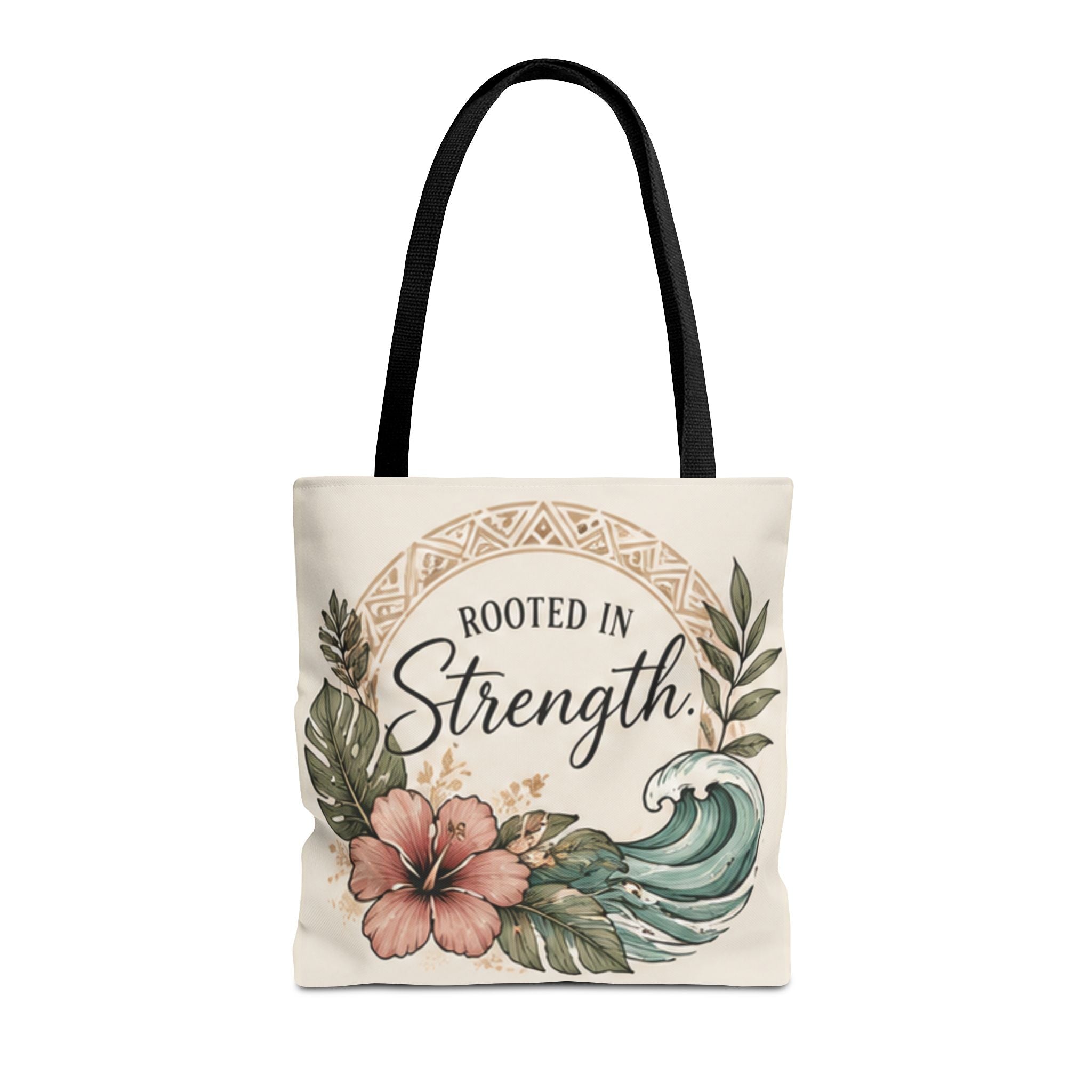 Rooted in Strength Niho Mano Shark Tooth Tribal Tote Bag