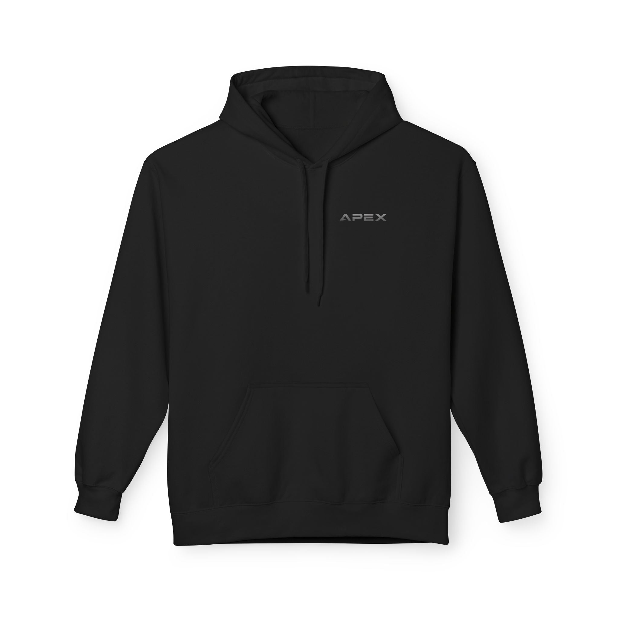 Apex Logo Hoodie — Minimal Black Streetwear Pullover