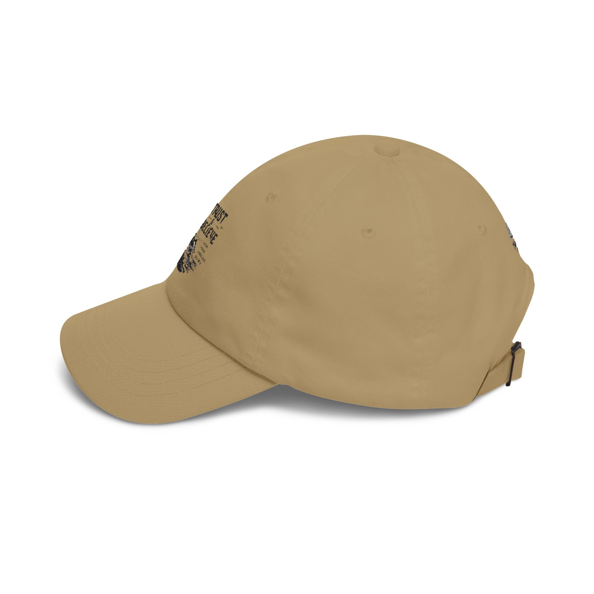 Dad Cap – "Trust & Believe" Palm Tree Wave Embroidered Hat
