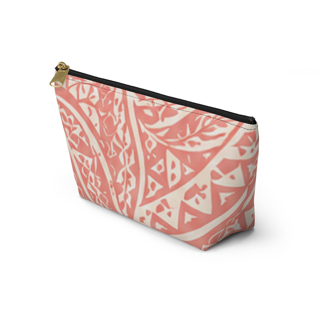 Maui Pink Lau Ti Leaf Accessory Pouch — T‑Bottom Travel Case