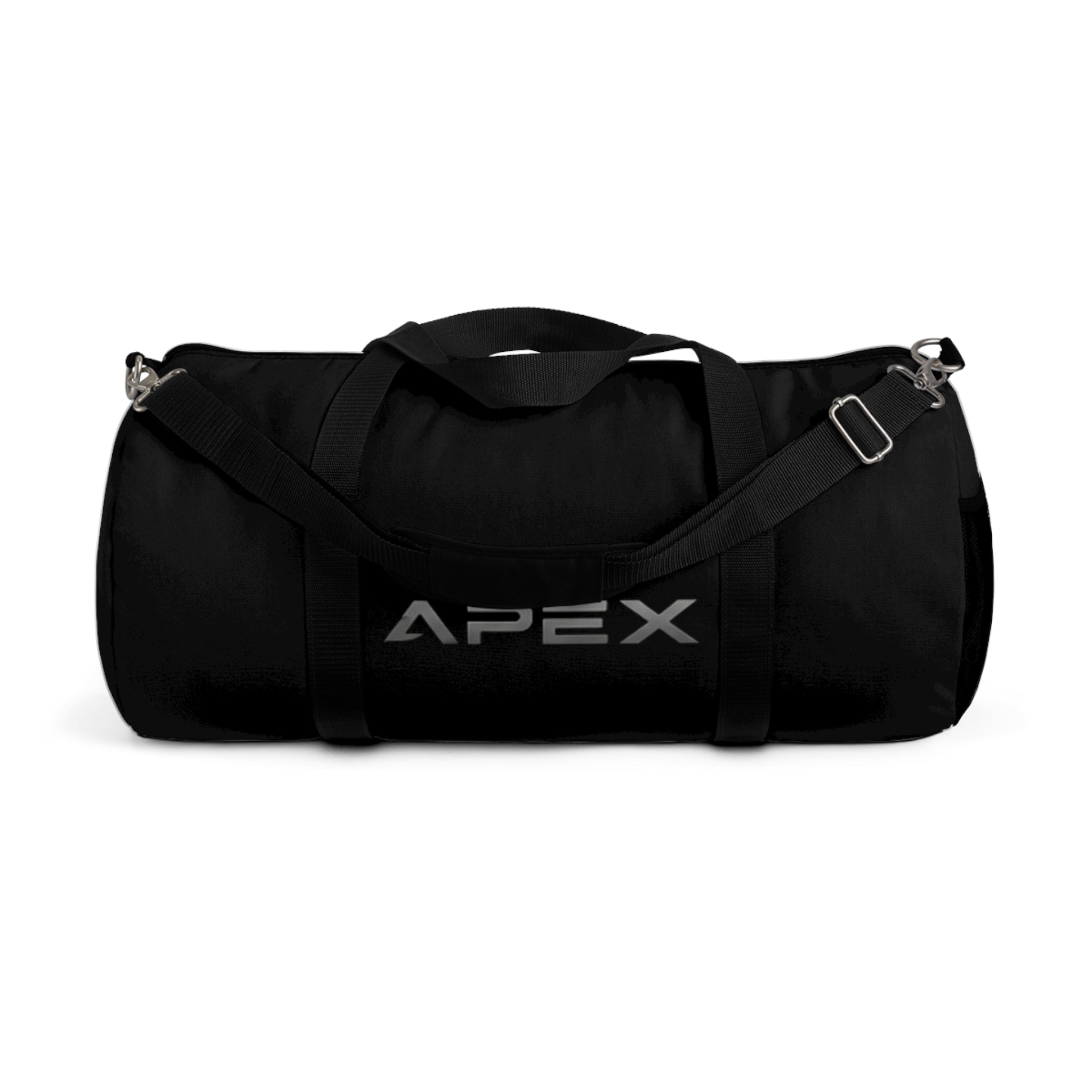 Apex Black Travel Duffel Bag — Durable Gym & Weekend Carryall