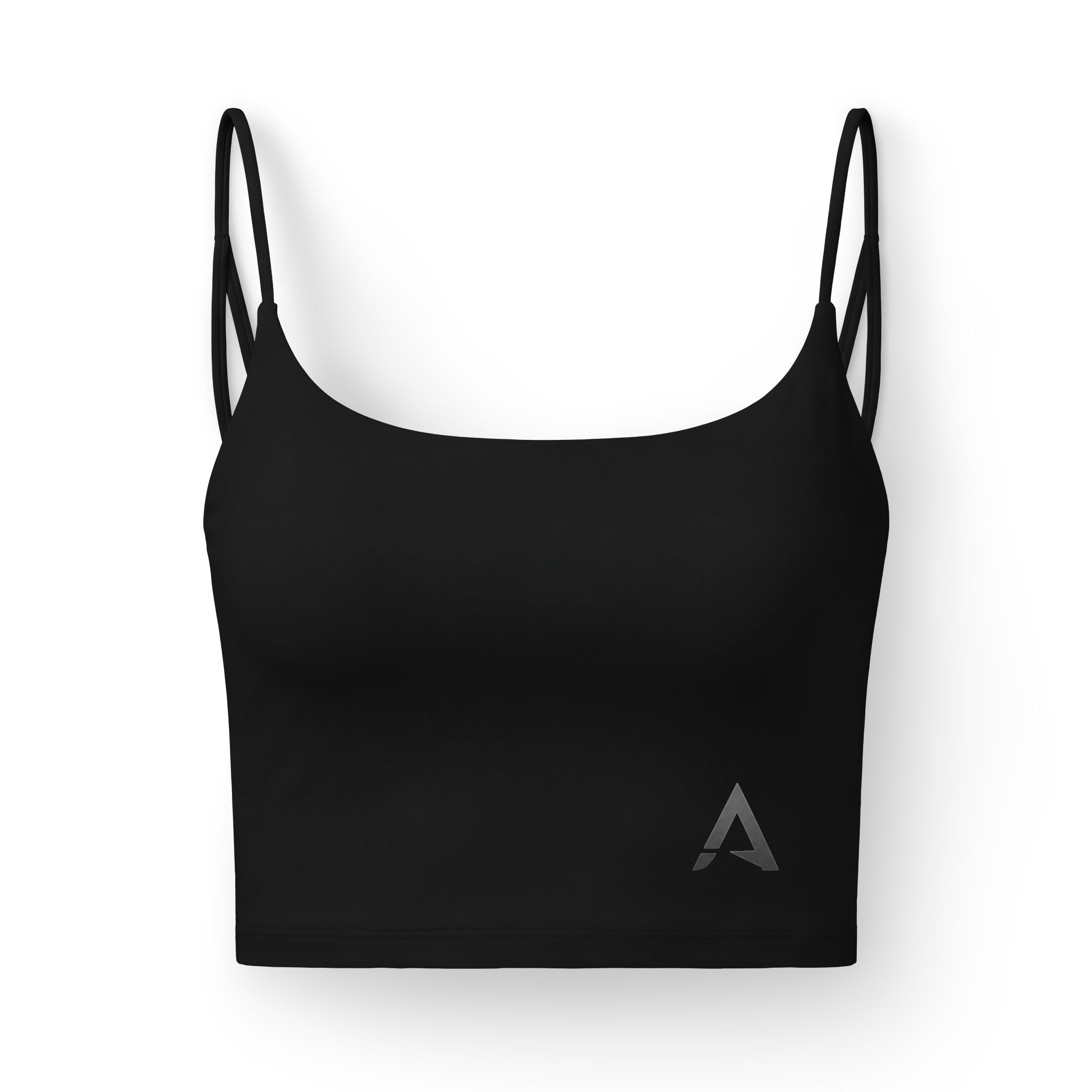 Luxe Strappy Sports Bra — APEX Minimal Logo