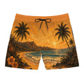 Men's Tropical Sunset Swim Shorts — Hawaiian Palm Beach Boardshorts