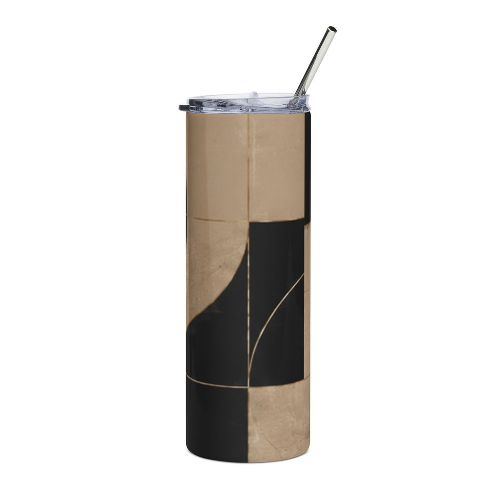 Geometric Minimal Luxury Stainless Steel Tumbler — 20oz