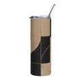 Geometric Minimal Luxury Stainless Steel Tumbler — 20oz