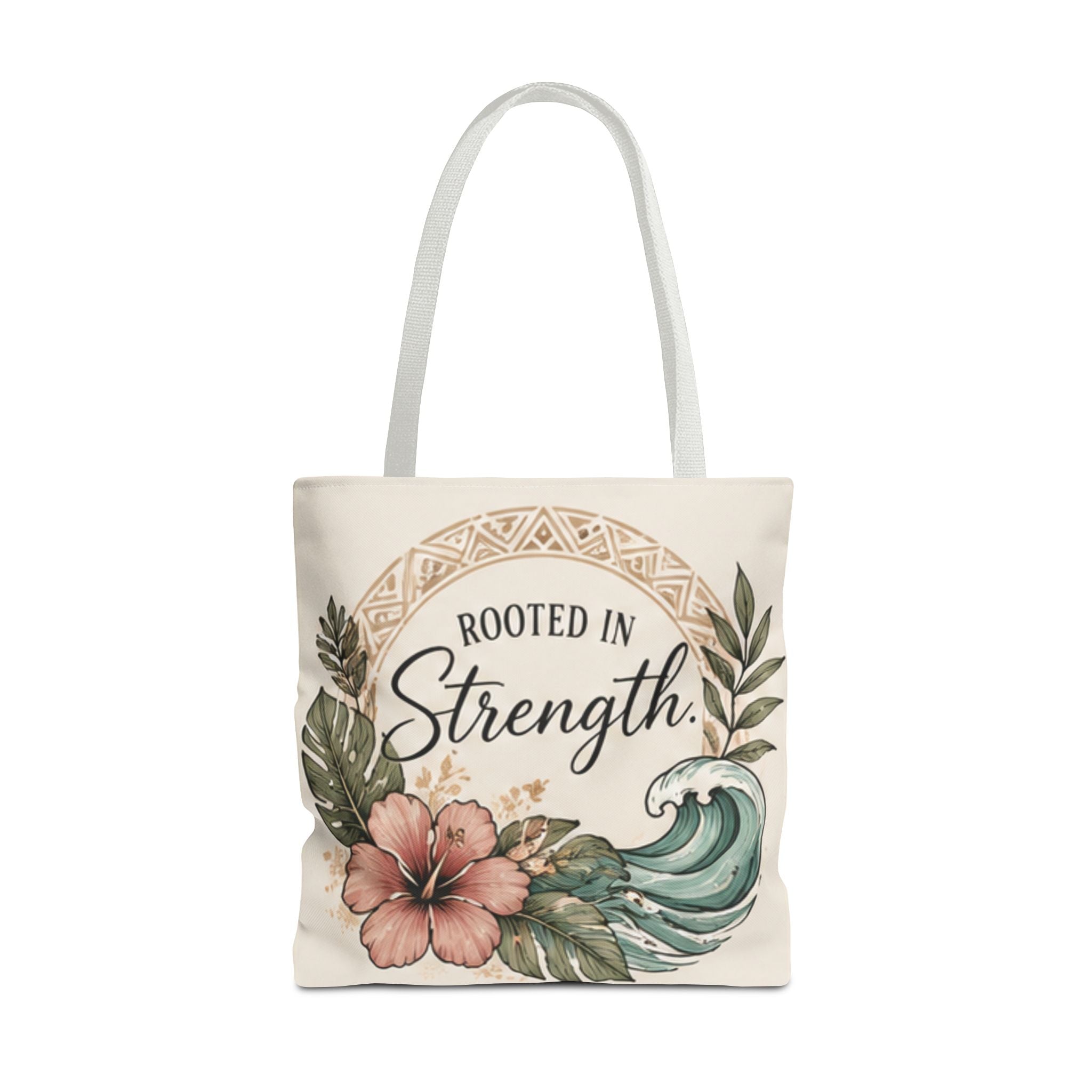 Rooted in Strength Niho Mano Shark Tooth Tribal Tote Bag