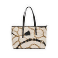 Chain Scarf PU Leather Shoulder Bag — Chic Tote with Decorative Chain