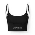 Luxe Strappy Sports Bra — APEX Minimal Logo
